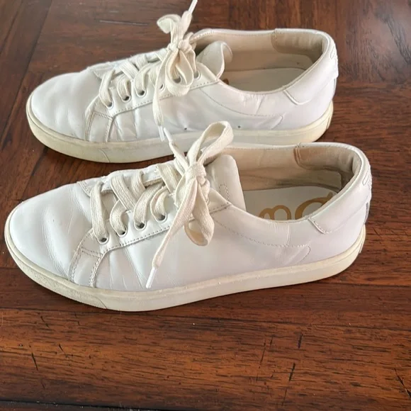 Sam Edelman white leather sneakers - Picture 2 of 6
